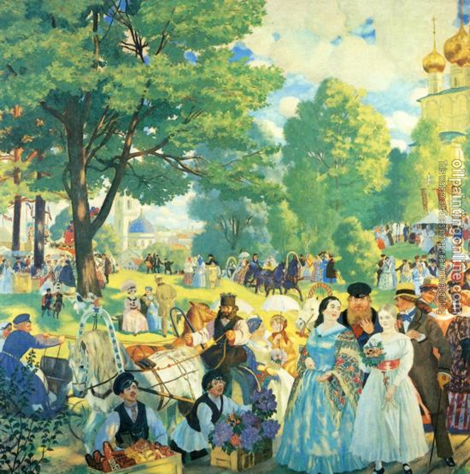 Kustodiev, Boris - Trinity Day